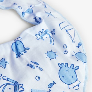 Foto 3 | Foto 3 | Pack Baberos Estampados Boboli Azules para Bebé Niño 2 Piezas