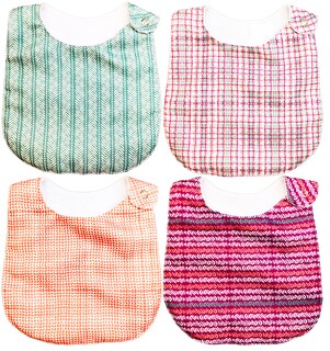 Foto 1 | Foto 1 | Kit 4 Baberos para Bebé Luulu Tejido Boho Impermeable de Algodón Orgánico