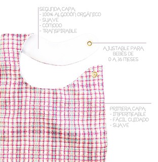 Foto 3 | Foto 3 | Kit 4 Baberos para Bebé Luulu Tejido Boho Impermeable de Algodón Orgánico