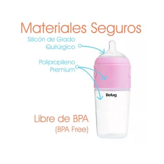 Foto 2 | Foto 2 | Biberón Anticólico Para Mezclar Fórmula 9oz/260ml 3pz Belug, Rosa