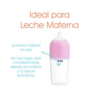 Foto 3 | Foto 3 | Biberón Anticólico Para Mezclar Fórmula 9oz/260ml 3pz Belug, Rosa