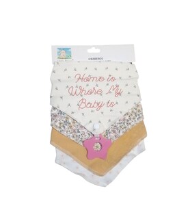 Foto 1 | Foto 1 | Bandanas 4 Piezas Baby Room Unisex