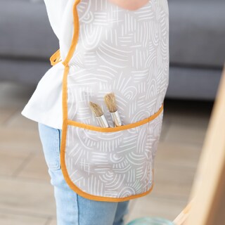 Foto 3 | Foto 3 | Babero Impermeable De Manga Corta Smock Bumkins De 3 A 7 Años, Color Beige Bohemio - Venta Internacional.