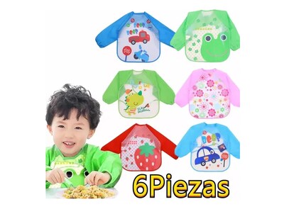 Foto 2 | Foto 2 | Set De Baberos Bebé Impermeables Xtellar En Silicona 6 Piezas