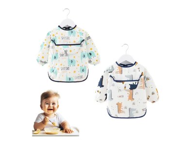 Foto 1 | Foto 1 | Baberos Xtellar De Bebé De Manga Larga de Algodón Impermeable 2 Piezas