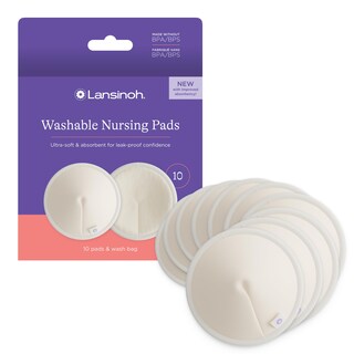 Foto 1 | Foto 1 | Almohadillas De Lactancia Lansinoh, Lavables, De Viscosa De Bambú Orgánico, 10 Unidades - Venta Internacional.