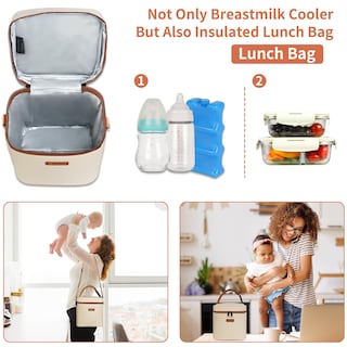 Foto 6 | Foto 6 | Bolsa Enfriadora De Leche Materna Mancro Con Bolsa De Hielo De 8 5 L Color Beige - Venta Internacional.