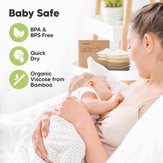 Foto 5 | Foto 5 | Almohadillas De Lactancia Keababies De Bambú Lavables Y Orgánicas Paquete De 14 - Venta Internacional.