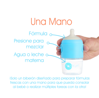 Foto 2 | Foto 2 | Popyum Biberón Anticólico De Bebé Para Mezclar Fórmula 5oz / 150ml Paquete De 3 Piezas Azul