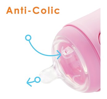 Foto 5 | Foto 5 | Biberón Anticólico POPYUM para Mezclar Fórmula 9oz 260 ml 3 Piezas Rosas