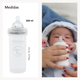 Foto 5 | Foto 5 | Biberón 260ml 2m+ Twistshake Anti-cólicos Tetina Confort Color Negro