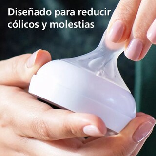Foto 4 | Foto 4 | Biberón Avent Natural Response Antigoteo Color 9oz 1m+ Azul
