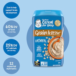 Foto 5 | Foto 5 | Cereal Para Bebés Gerber 1st Foods Grain & Grow, 480 Ml, 6 Unidades - Venta Internacional.