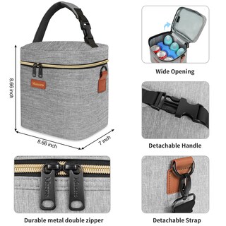 Foto 4 | Foto 4 | Bolsa Para Biberones Mancro Aislante 6 Biberones 270 Ml Color Gris - Venta Internacional.