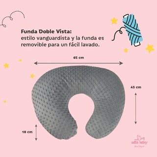 Foto 2 | Foto 2 | Almohada Embarazo Lab.g Y Lactancia Bebe Cojín Maternidad Amamanta Gris Stars
