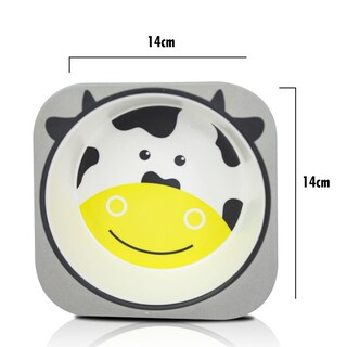 Foto 3 | Foto 3 | Plato Hondo Con Cubiertos Para Niños Vaca