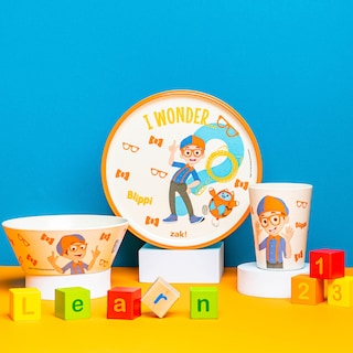 Foto 2 | Foto 2 | Juego de Vajilla Blippi Kids de 3 Piezas Melamina de Zak Designs - Venta Internacional