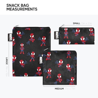 Foto 2 | Foto 2 | Bolsas Reutilizables Para Aperitivos, Sencillas Y Modernas, Marvel Spider-man, Paquete De 3 - Venta Internacional.