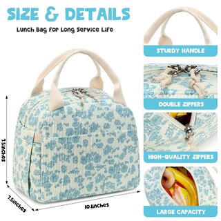 Foto 7 | Foto 7 | Bolsa De Almuerzo Bluboon, Aislante De Pana, Reutilizable, De Gran Capacidad - Venta Internacional.