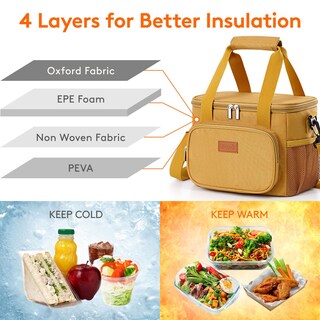 Foto 2 | Foto 2 | Lonchera Lifewit, Tamaño Mediano, Aislante, 8,5 L, Color Marrón, 12 Latas - Venta Internacional.