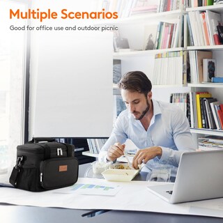 Foto 6 | Foto 6 | Bolsa De Almuerzo Lifewit, Grande, Aislante, Negra, 24 L (40 Latas) - Venta Internacional.