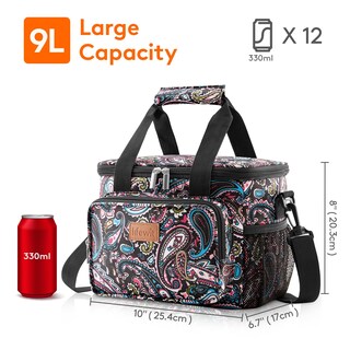 Foto 4 | Foto 4 | Lonchera Lifewit, Grande, Aislante, 9 Litros, Cachemir, 12 Latas - Venta Internacional.