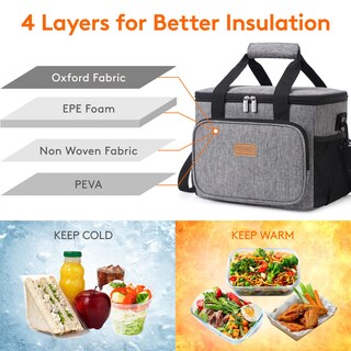 Foto 2 | Foto 2 | Bolsa De Almuerzo Lifewit, Grande, Aislante, 15 L, Gris, 24 Latas - Venta Internacional.