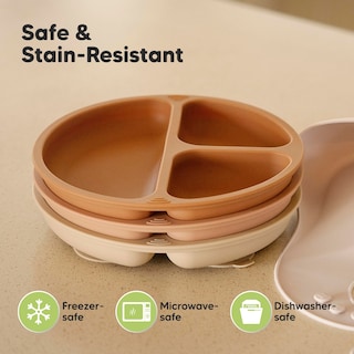 Foto 5 | Foto 5 | Platos con Succión Keababies Prep de Silicona para Bebé 3 Piezas - Venta Internacional