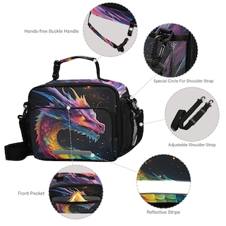 Foto 5 | Foto 5 | Fiambrera Alaza Dragon Galaxy Colorful Para Niños Con Aislamiento - Venta Internacional.