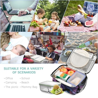 Foto 7 | Foto 7 | Fiambrera Alaza Dragon Galaxy Colorful Para Niños Con Aislamiento - Venta Internacional.