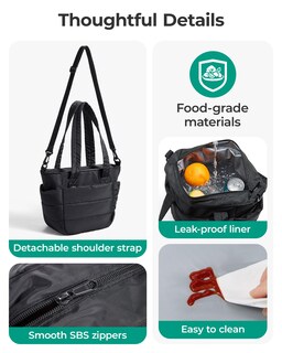 Foto 6 | Foto 6 | Bolsa De Almuerzo Bagsmart Para Mujer Con Compartimento Para Almuerzo - Venta Internacional.