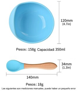Foto 3 | Foto 3 | Xtellar Juego De Comedor De Silicona Para Bebés Con Ventosa: Tazón Y Cuchara Seguros E Innovadores