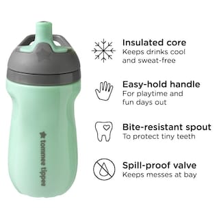 Foto 2 | Foto 2 | Botella deportiva aislada Tommee Tippee Sportee para niños pequeños con asa - 12m +, 2ct