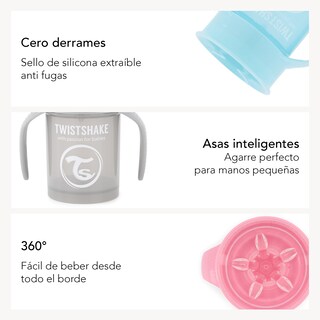 Foto 4 | Foto 4 | Taza 360 Twistshake Bebé Aprendizaje Bebida 230ml Ergonómica Color Gris