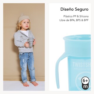 Foto 3 | Foto 3 | Taza 360 Twistshake Bebé Aprendizaje Bebida 230ml Ergonómica Color Azul