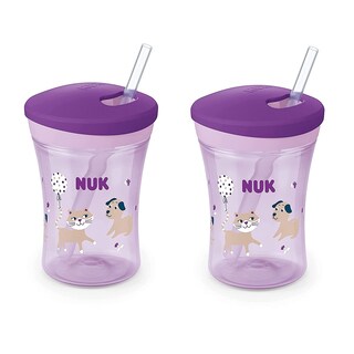 Foto 1 | Foto 1 | Straw Cup Nuk Evolution 240 Ml, Color Morado, Paquete De 2 Unidades - Venta Internacional.