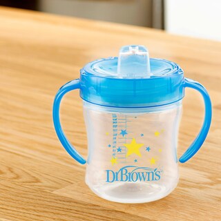 Foto 5 | Foto 5 | Vaso Sippy Cup Dr. Brown's Transition Soft con Caño Azul 180 ml sin BPA - Venta Internacional