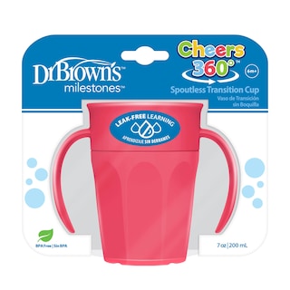 Foto 1 | Foto 1 | Vaso Transition Dr. Brown's Milestones Cheers 360 Pink 200 Ml 6 M+ - Venta Internacional