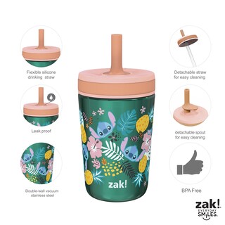 Foto 5 | Foto 5 | Set De Vasos Zak Designs Disney Lilo Y Stitch Kelso Para Niños - Venta Internacional.