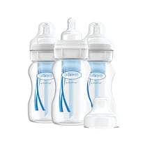 Biberones Dr. Brown's Natural Flow Anticólicos De Cuello Ancho, 240 Ml, Paquete De 3 - Venta Internacional.