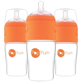 Foto 1 | Foto 1 | Biberón Popyum Naranja 260 ml Anticólico Paquete de 3 con Tetinas - Venta Internacional