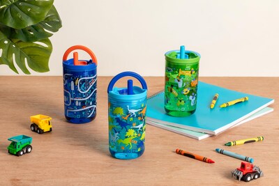 Foto 2 | Foto 2 | Juego De Vasos Ello Bop Para Niños, Paquete De 2 Unidades, 350 Ml, Con Tapa Y Pajita, Sin Bpa - Venta Internacional.