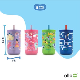 Foto 4 | Foto 4 | Juego De Vasos Ello Bop Para Niños, Paquete De 2 Unidades, 350 Ml, Con Tapa Y Pajita, Sin Bpa - Venta Internacional.