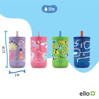 Foto 4 | Foto 4 | Juego De Vasos Ello Bop De Plástico Para Niños De 360 Ml Con Pajita, Paquete De 2 - Venta Internacional.