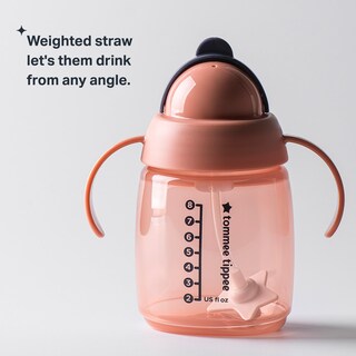 Foto 3 | Foto 3 | Straw Cup Tommee Tippee Starter, 300 Ml, Más De 6 M, Con Asas, Rosa, Paquete De 2 - Venta Internacional.