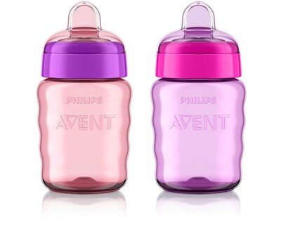 Foto 1 | Foto 1 | Vaso Para Sorbos Avent My Easy Soft Spout, 270 Ml, Color Rosa Y Morado (paquete De 2) - Venta Internacional.