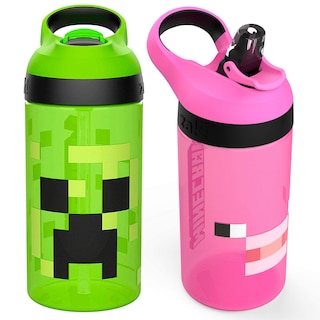 Foto 1 | Foto 1 | Botella De Agua Zak Designs Minecraft Kids, 480 Ml, Juego De 2 Piezas - Venta Internacional.