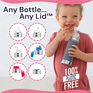 Foto 7 | Foto 7 | Botella De Pajita Pura Kiki De Acero Inoxidable De 325 Ml Con Funda Para Niños - Venta Internacional.