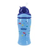 Vaso Entrenador Para Bebé Con Popote De Silicón Azul 12 Onzas Nuby1357az