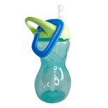 Vaso Entrenador Para Bebé Con Popote De Silicón Verde 10 Onzas Nuby10839vd